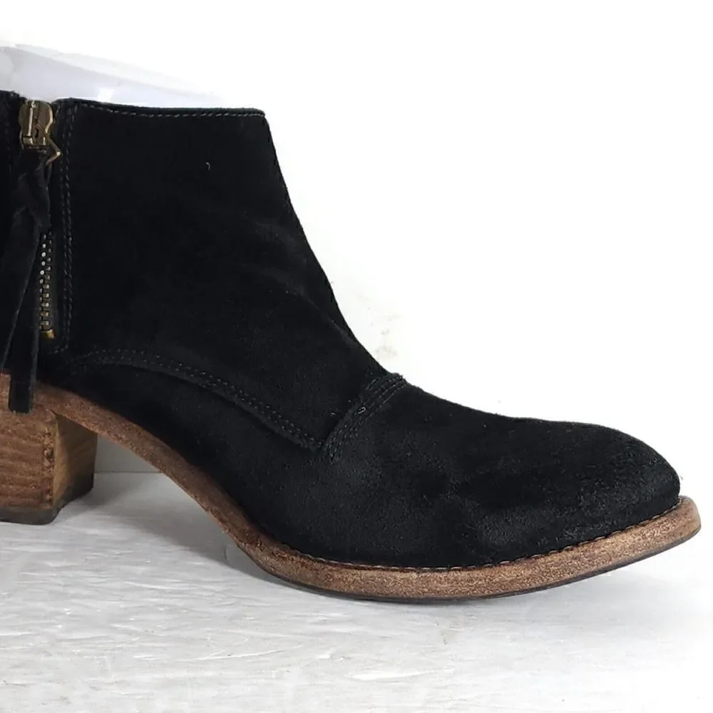 Alberto Fermani Women's Capricia US6,5-7 EU 37,5 Black Suede Ankle Boots Booties